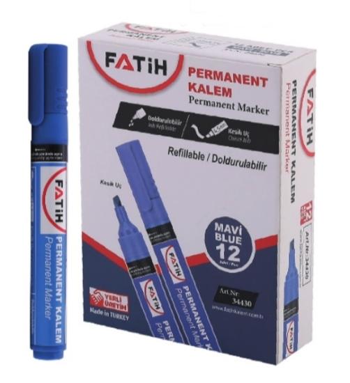 Fatih 34430 Permanent Kalem Kesik Uç Mavi
