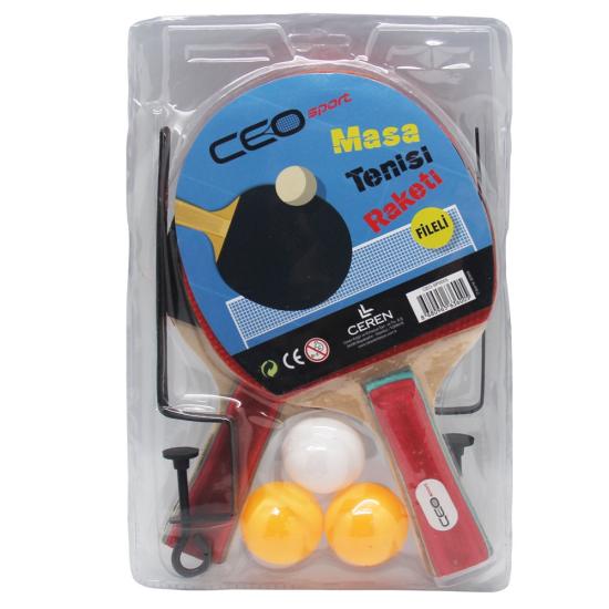 Ceo Sport SP0005 Masa Tenisi Seti Fileli (2 Raket+3 Top) 